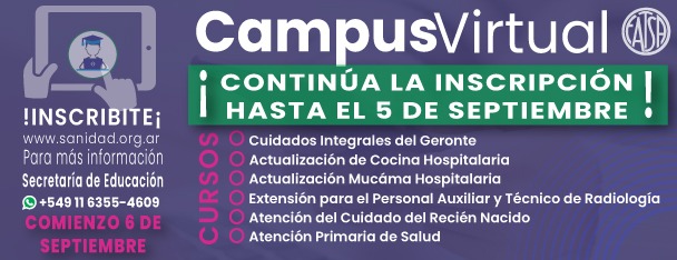 CONTINÚA LAS PRE-INSCRIPCIONES DEL CAMPUS VIRTURAL HASTA EL 5 DE SEPTIEMBRE.